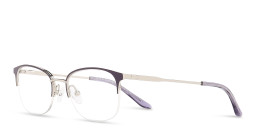 TRICE Half-Rim Rectangle Eyeglasses in Purple – Product Photo 2