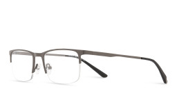 TRICE Half-Rim Rectangle Eyeglasses in Gunmetal – Product Photo 2