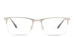 نظارات طبية مستطيلة بنصف إطار من TRICE بلون فضي - صورة المنتج 1