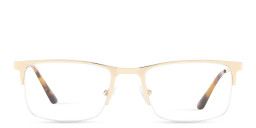 TRICE Half-Rim Rectangle Eyeglasses in Gold – Product Photo 1