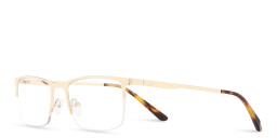 TRICE Half-Rim Rectangle Eyeglasses in Gold – Product Photo 2