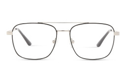 TRICE Square Eyeglasses in Black & Silver – Product Photo 1