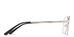 TRICE Square Eyeglasses in Black & Silver – Product Photo 4