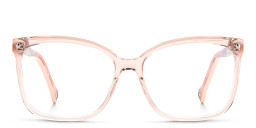 Shop Carolina Herrera Wide Rectangle Eyeglasses in Nude online.