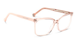 Shop Carolina Herrera Wide Rectangle Eyeglasses in Nude online.