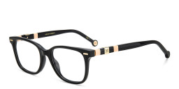 Shop Carolina Herrera Rectangle Eyeglasses in Black online.