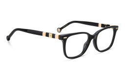Shop Carolina Herrera Rectangle Eyeglasses in Black online.