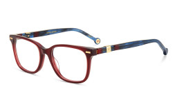 Shop Carolina Herrera Rectangle Eyeglasses in Red online.