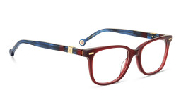 Shop Carolina Herrera Rectangle Eyeglasses in Red online.