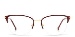 Carolina Herrera Half-Rim Rectangle Eyeglasses in Gold – Product Photo 1