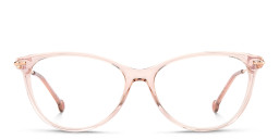 Carolina Herrera Wide Cat-Eye Eyeglasses in Nude – Product Photo 1