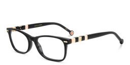 Shop Carolina Herrera Rectangle Eyeglasses in Black online.