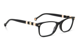 Shop Carolina Herrera Rectangle Eyeglasses in Black online.