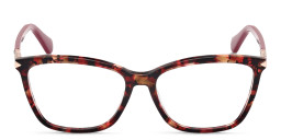 Shop Guess Square Eyeglasses in Havana online.