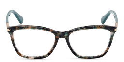Shop Guess Square Eyeglasses in Blue Havana online.
