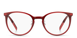 Shop Tommy Hilfiger Unisex Round Eyeglasses in Red online.