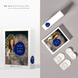 LEILA & LEILA Monthly Color Contact Lenses in Zein Mysterious Grey – Product Photo 3