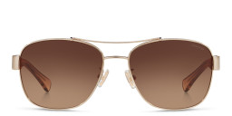 Coach Pilot Sunglasses in Gold – Product Photo 1