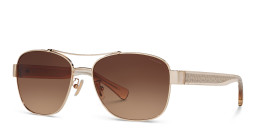 Coach Pilot Sunglasses in Gold – Product Photo 2