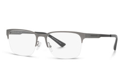 Armani Exchange Wide Half-Rim Rectangle Eyeglasses in Gunmetal – Product Photo 2