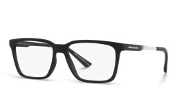 Armani Exchange Logo-Print Wide Rectangle Eyeglasses in Black – Product Photo 2