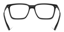 Armani Exchange Logo-Print Wide Rectangle Eyeglasses in Black – Product Photo 4