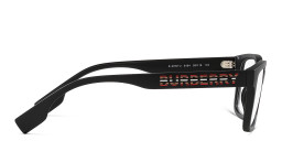 BURBERRY Logo Wide Square Eyeglasses in Matte Black – Product Photo 4