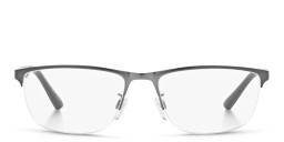 Emporio Armani Half-Rim Square Eyeglasses in Gunmetal – Product Photo 1