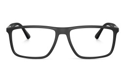 Emporio Armani Rectangle Eyeglasses in Matte Black – Product Photo 1