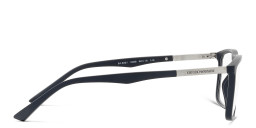 Emporio Armani Wide Rectangle Eyeglasses in Matte Blue – Product Photo 3