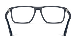 Emporio Armani Wide Rectangle Eyeglasses in Matte Blue – Product Photo 4