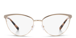 Shop Michael Kors Marsaille Wide Cat-Eye Eyeglasses in Gold online.