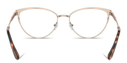Shop Michael Kors Marsaille Wide Cat-Eye Eyeglasses in Gold online.