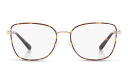 Shop Michael Kors Square Eyeglasses in Gold online.
