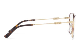 Shop Michael Kors Square Eyeglasses in Gold online.