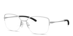 Oakley Moonglow Half-Rim Wide Irregular Eyeglasses in Grey – Product Photo 2