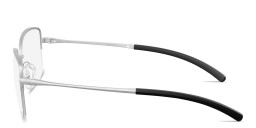 Shop Oakley Moonglow Half-Rim Wide Irregular Eyeglasses in Grey online.