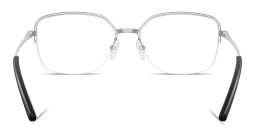 Shop Oakley Moonglow Half-Rim Wide Irregular Eyeglasses in Grey online.