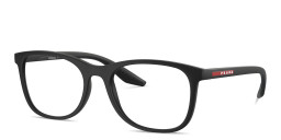 Prada Linea Rossa Logo Signature Pillow Eyeglasses in Matte Black – Product Photo 2