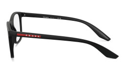 Prada Linea Rossa Logo Signature Pillow Eyeglasses in Matte Black – Product Photo 3