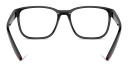Prada Linea Rossa Logo Signature Wide Pillow Eyeglasses in Matte Black – Product Photo 4