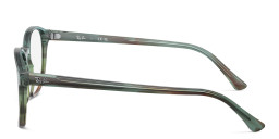 Shop Ray-Ban Unisex Panthos Eyeglasses in Striped Blue & Green online.