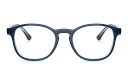 Shop Ray-Ban Optics Unisex Panthos Eyeglasses in Blue online.