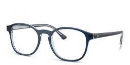 Shop Ray-Ban Optics Unisex Panthos Eyeglasses in Blue online.