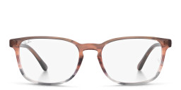 Shop Ray-Ban Unisex Square Eyeglasses in Brown online.