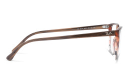 Shop Ray-Ban Unisex Square Eyeglasses in Brown online.