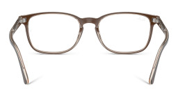 Shop Ray-Ban Optics Unisex Pillow Eyeglasses in Brown On Transparent Light Brown online.