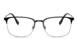 Shop Ray-Ban Unisex Pillow Eyeglasses in Black On Silver online.