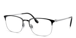 Shop Ray-Ban Unisex Pillow Eyeglasses in Black On Silver online.