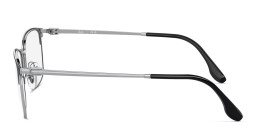 Shop Ray-Ban Unisex Pillow Eyeglasses in Black On Silver online.